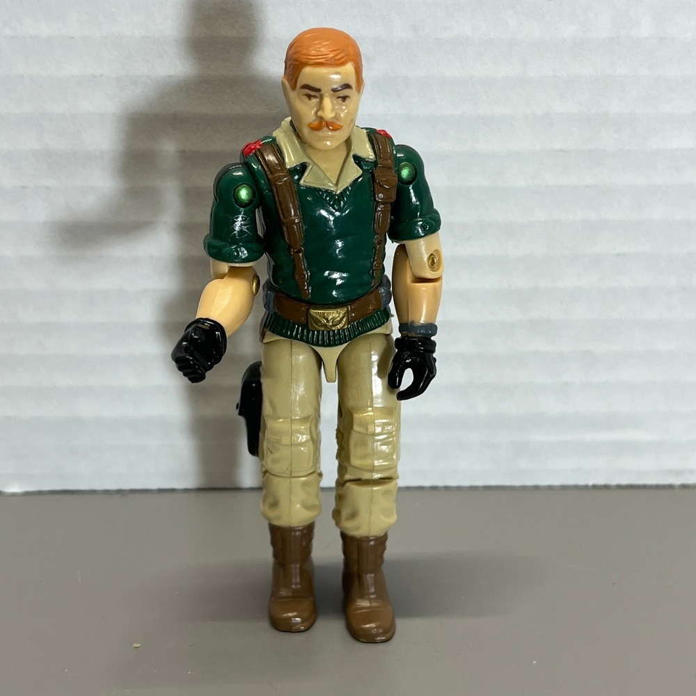 1985 Hasbro GI Joe Crankcase Action Figure Vintage ARAH Green Tan v1 3.75 Inch
